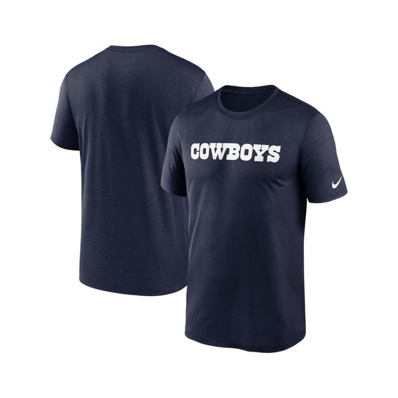 Men's Navy Dallas Cowboys Legend Wordmark Performance T-shirt