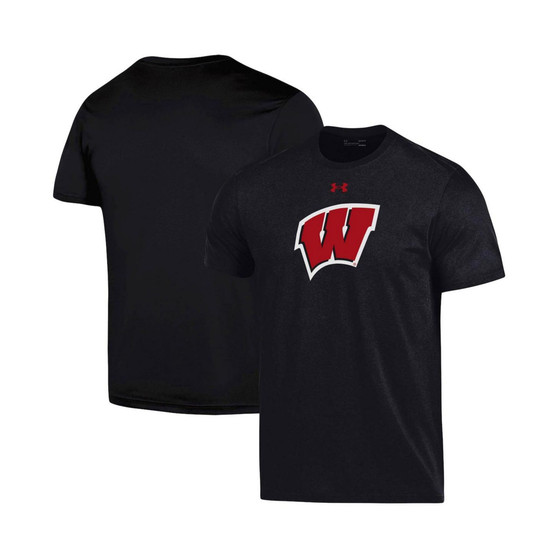 Men's Black Wisconsin Badgers School Logo Performance Cotton T-shirt