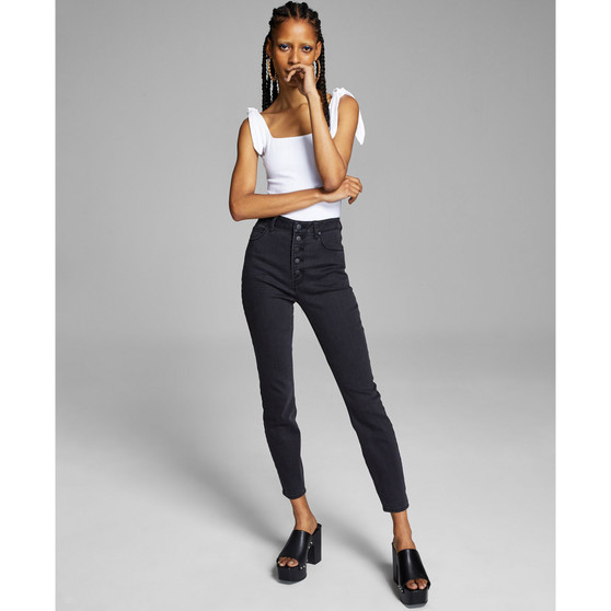Women's Perfect Skinny Exposed Button