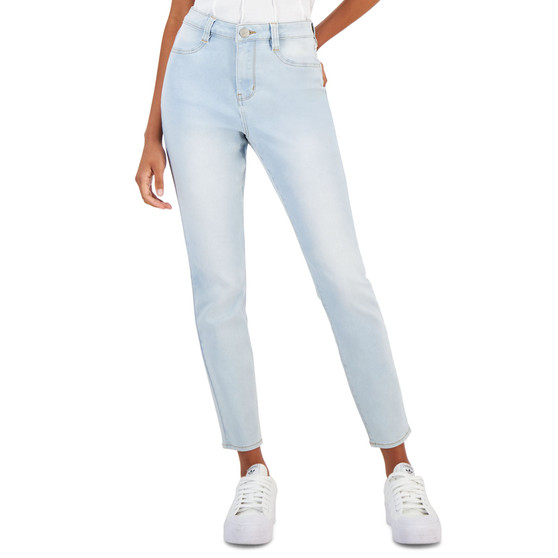 Juniors' Curvy Faded Skinny Jeans
