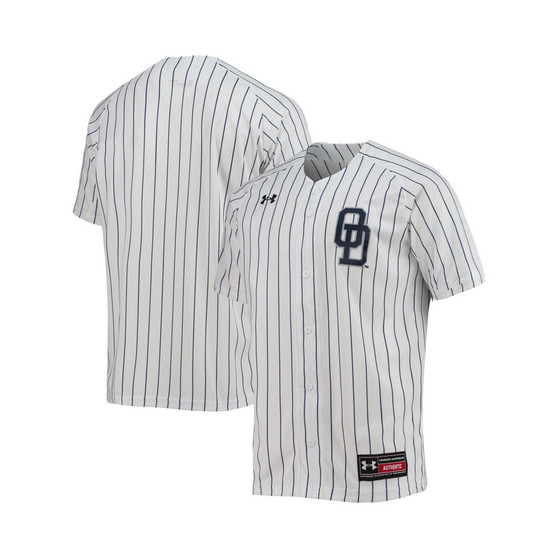 Men's White Old Dominion Monarchs Pinstripe Replica Baseball Jersey