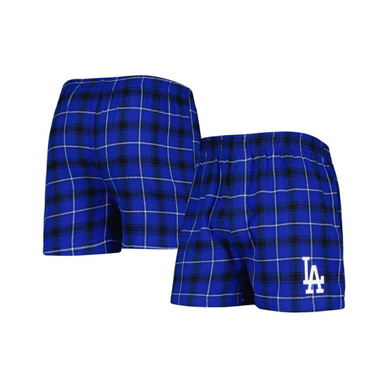 Men's Royal, Black Los Angeles Dodgers Ledger Flannel Boxers