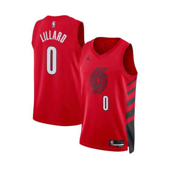 Men's Brand Damian Lillard Red Portland Trail Blazers 2022/23 Statement Edition Swingman Jersey