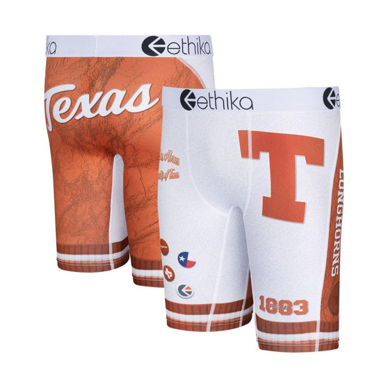 Men's White Texas Longhorns Schoolin' Boxers Briefs