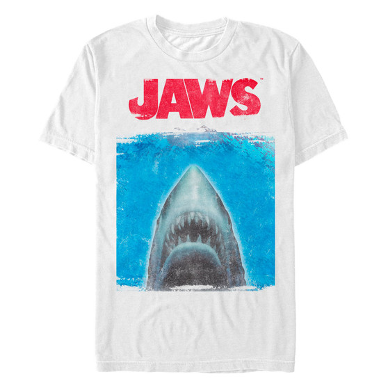 Jaws Men's Shark Movie Poster Short Sleeve T-Shirt