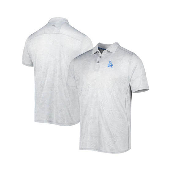 Men's Gray Los Angeles Dodgers IslandZone Pineapple Palm Coast Polo Shirt