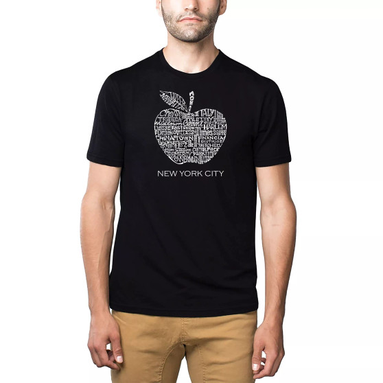 Men's Premium Word Art T-Shirt - Neighborhoods in NYC