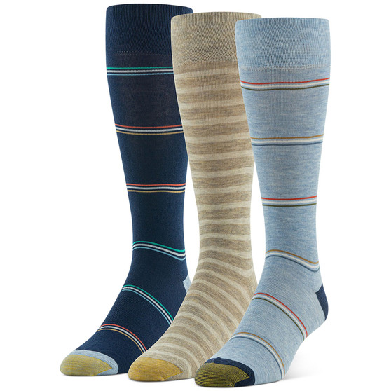 Men's 3-Pk. Stripe Crew Socks