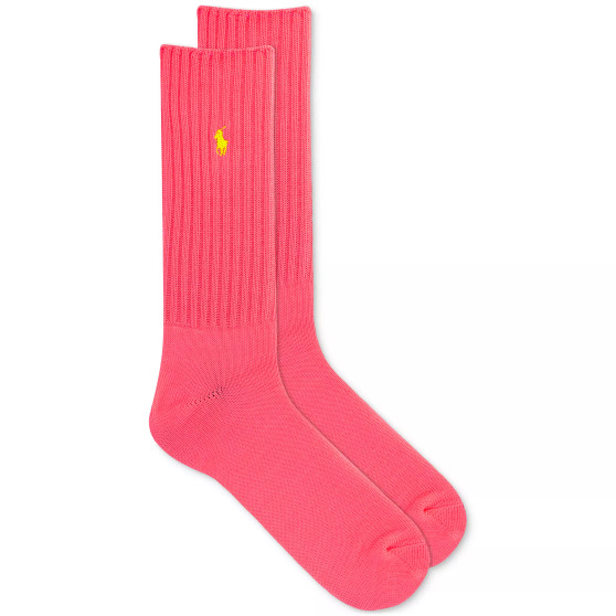 Men's Fluorescent Slouch Crew Socks, Single Pair
