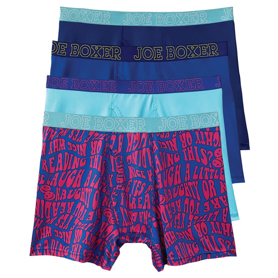 Men's Groovy Words Boxer Briefs, Pack of 4
