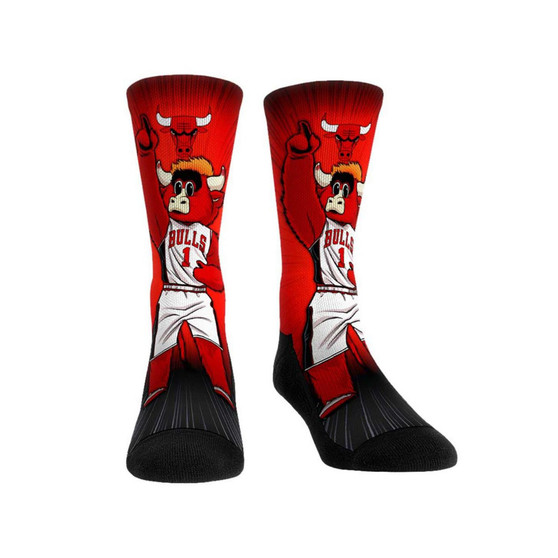Men's and Women's Socks Chicago Bulls Mascot Pump Up Crew Socks