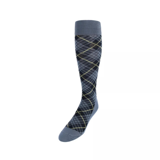 Finn Tartan Plaid Over The Calf Mercerized Cotton Socks