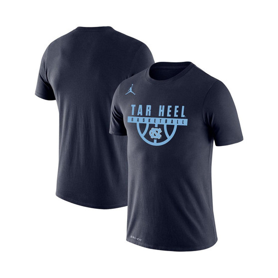 Men's Navy North Carolina Tar Heels Basketball Drop Legend Performance T-shirt