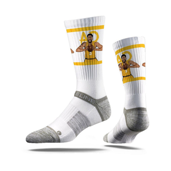 Men's Anthony Davis Los Angeles Lakers Premium Player Action Full Sub Crew Socks
