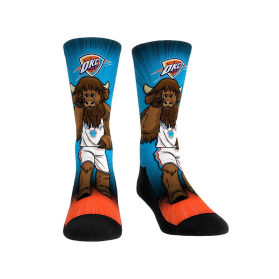 Men's and Women's Socks Oklahoma City Thunder Mascot Pump Up Crew Socks