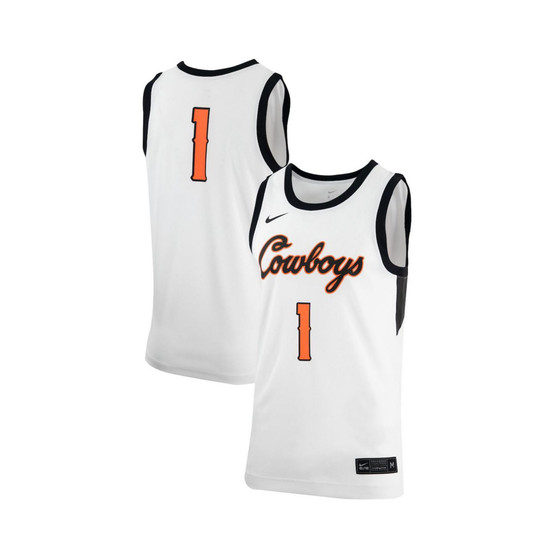Men's White Oklahoma State Cowboys Retro Replica Basketball Jersey