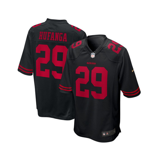 Men's Talanoa Hufanga Black San Francisco 49ers Fashion Game Jersey