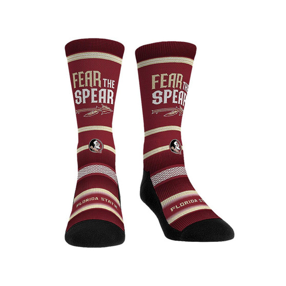 Men's and Women's Socks Florida State Seminoles Team Slogan Crew Socks