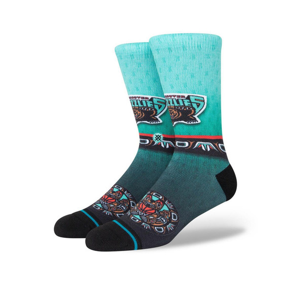 Men's Vancouver Grizzlies Hardwood Classics Fader Collection Crew Socks