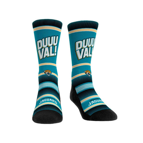 Men's and Women's Socks Jacksonville Jaguars Team Slogan Crew Socks