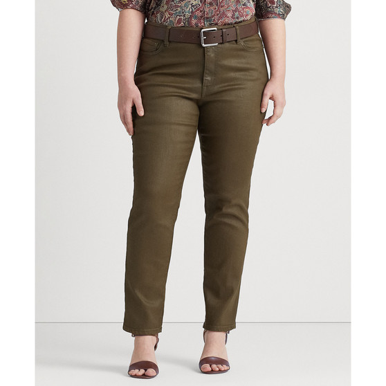 Plus Size Mid Rise Straight Ankle Jeans