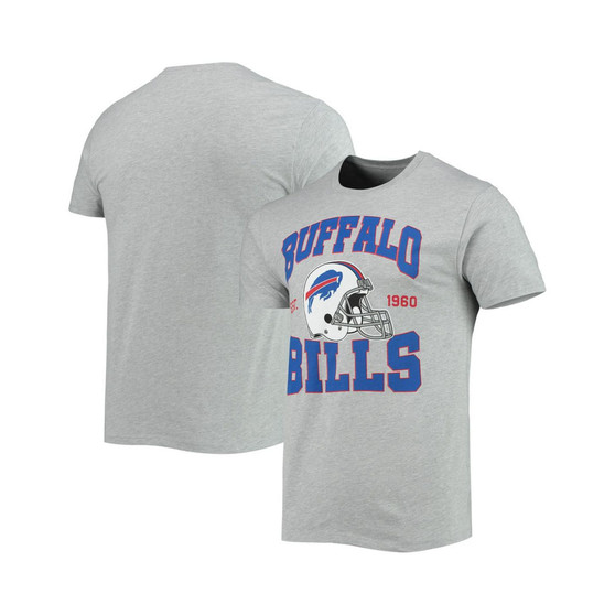 Men's Heathered Gray Buffalo Bills Helmet T-shirt