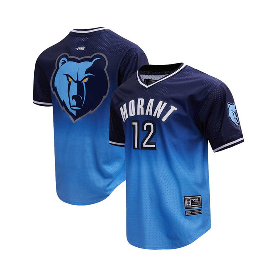 Men's Ja Morant Navy, Blue Memphis Grizzlies Ombre Name and Number T-shirt