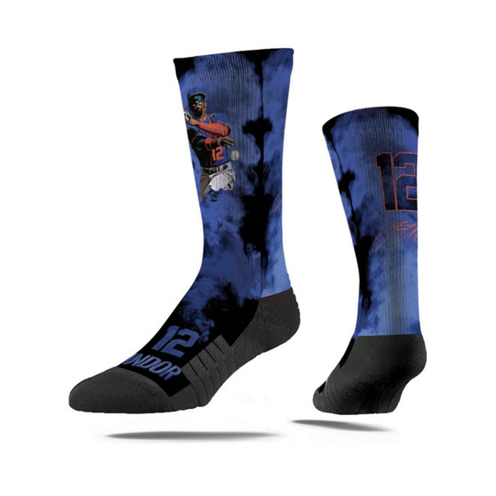 Men's Francisco Lindor New York Mets Fog Crew Socks
