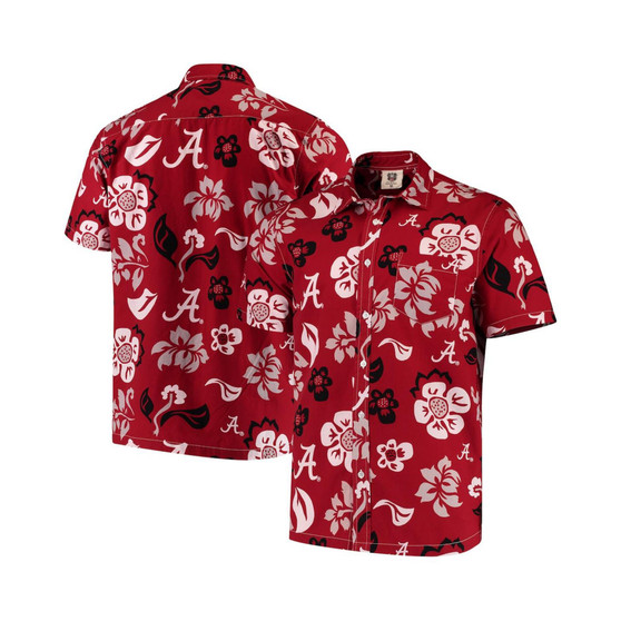 Men's Crimson Alabama Crimson Tide Floral Button-Up Shirt