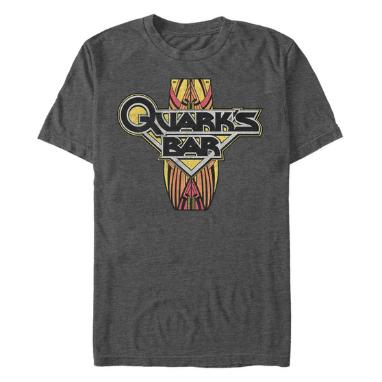 Star Trek Men's Deep Space Nine Quarks Bar Logo Short Sleeve T-Shirt