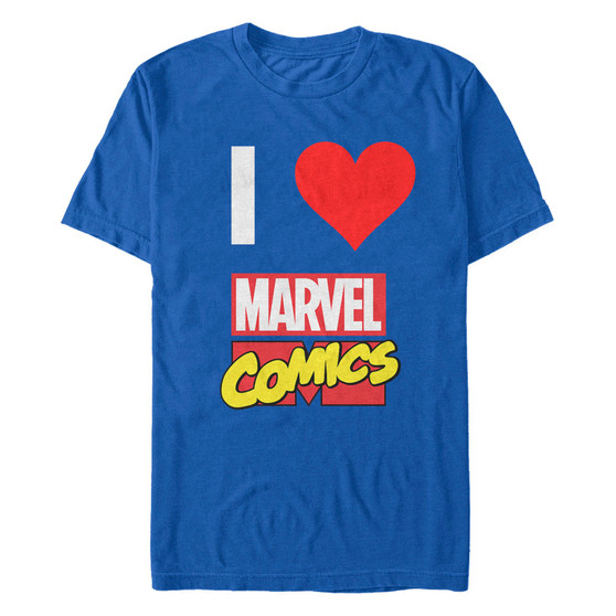 Marvel Men's I Heart Marvel Comics, Short Sleeve T-Shirt