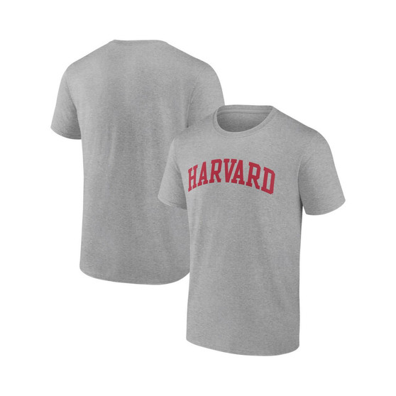 Men's Branded Heather Gray Harvard Crimson Basic Arch T-shirt