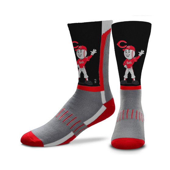 Men's Cincinnati Reds Mascot Snoop V-Curve Crew Socks