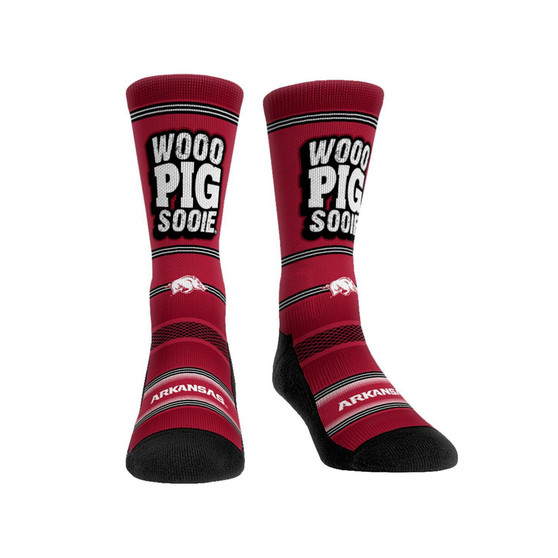 Men's and Women's Socks Arkansas Razorbacks Team Slogan Crew Socks