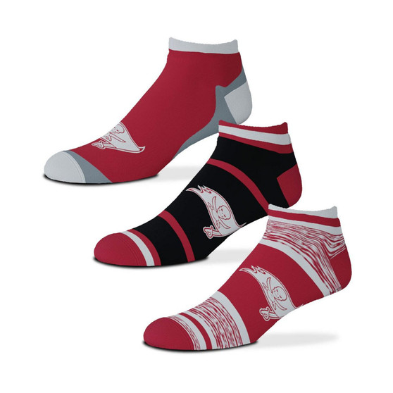 Men's and Women's Tampa Bay Buccaneers Cash Three-Pack Ankle Socks