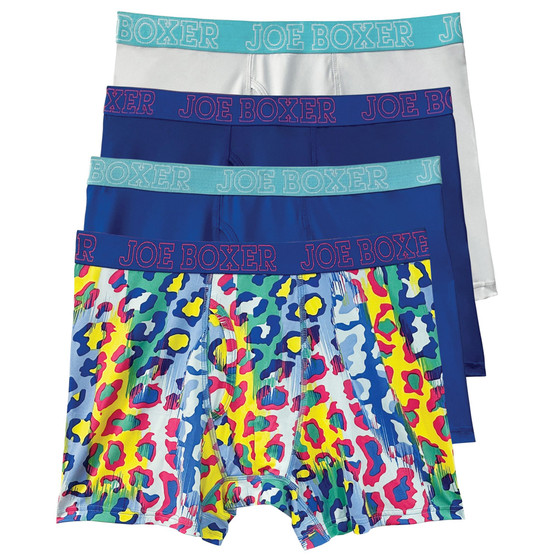 Men's Bright Cheetah Boxer Briefs, Pack of 4