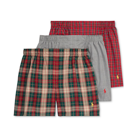 Men's 3-Pk. Classic Cotton Woven Boxers