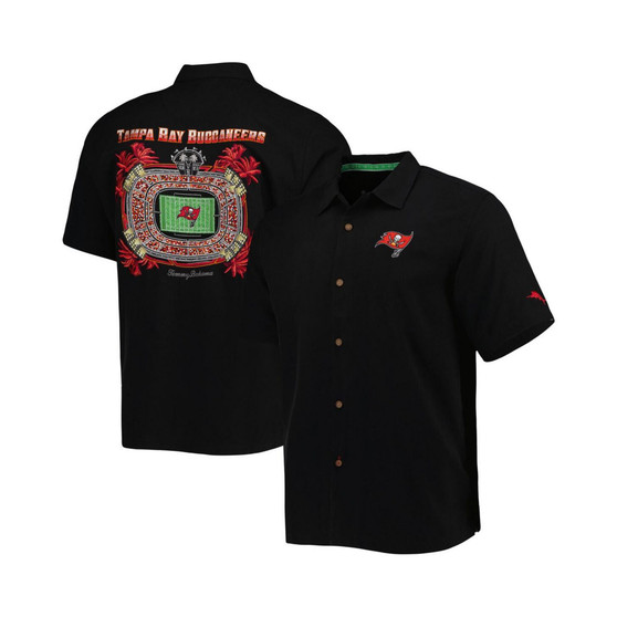 Men's Black Tampa Bay Buccaneers Top of Your Game Camp Button-Up Shirt