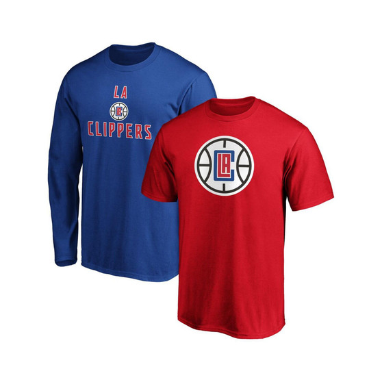 Men's Red, Royal La Clippers T-shirt Combo Pack