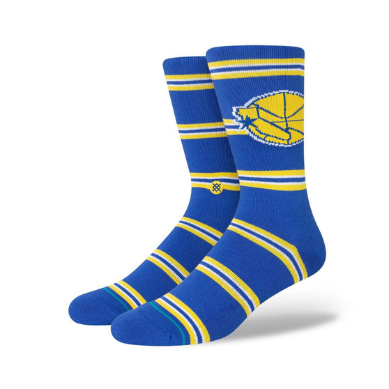 Men's Golden State Warriors Hardwood Classics Stripes Crew Socks