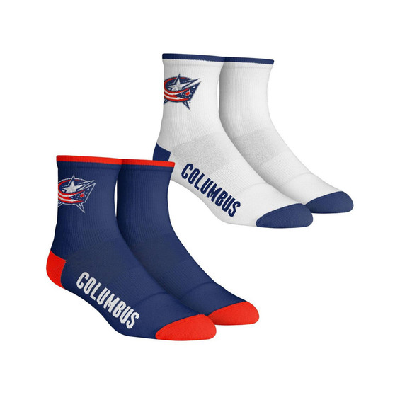 Men's Socks Columbus Blue Jackets Core Team 2-Pack Quarter Length Sock Set