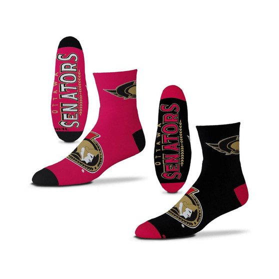 Men's Ottawa Senators 2-Pack Team Quarter-Length Socks