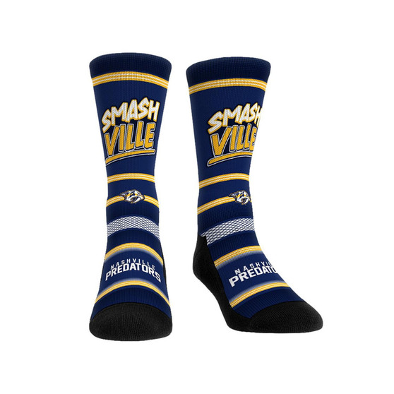 Men's and Women's Socks Nashville Predators Team Slogan Crew Socks