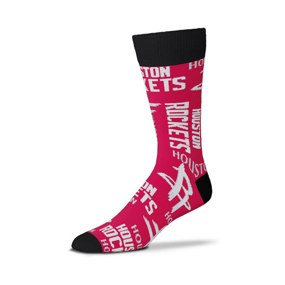 Men's Houston Rockets Wall To Wall Crew Socks