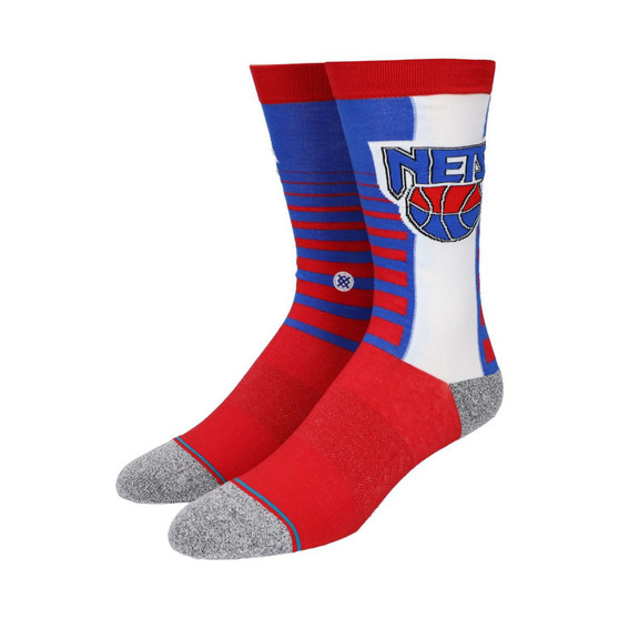 Men's Red New Jersey Nets Gradient Infiknit Crew Socks