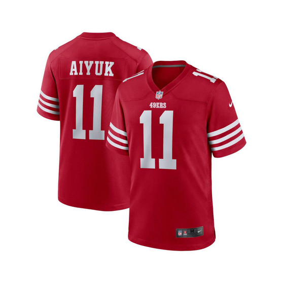 Men's Brandon Aiyuk Scarlet San Francisco 49ers Team Player Game Jersey