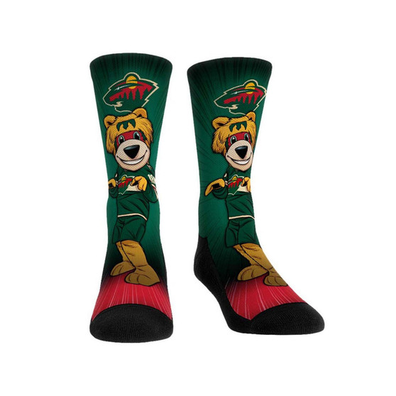 Men's and Women's Socks Minnesota Wild Mascot Pump Up Crew Socks