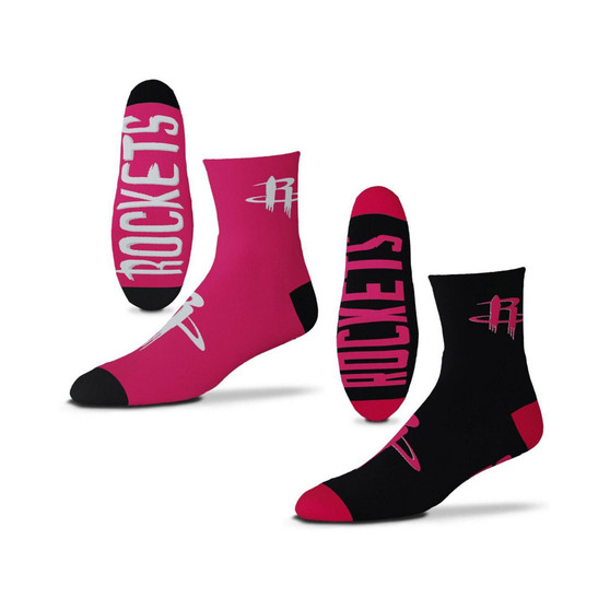 Men's Houston Rockets 2-Pack Team Quarter-Length Socks