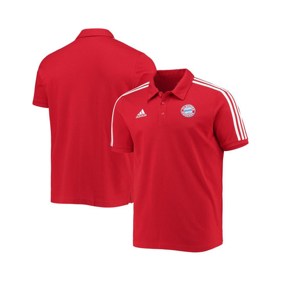 Men's Red Bayern Munich 3 Stripes Primegreen Polo