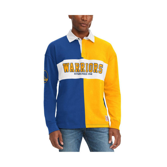 Men's Royal, Yellow Golden State Warriors Ronnie Rugby Long Sleeve T-shirt